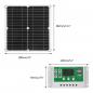 Mobile Preview: 50W Solar Panel Kit 60A 12V Batterie Ladegerät mit Controller