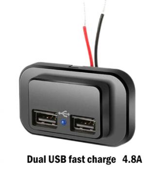 Dual USB Auto Ladegerät Buchse 12V/24V max. 4,8A
