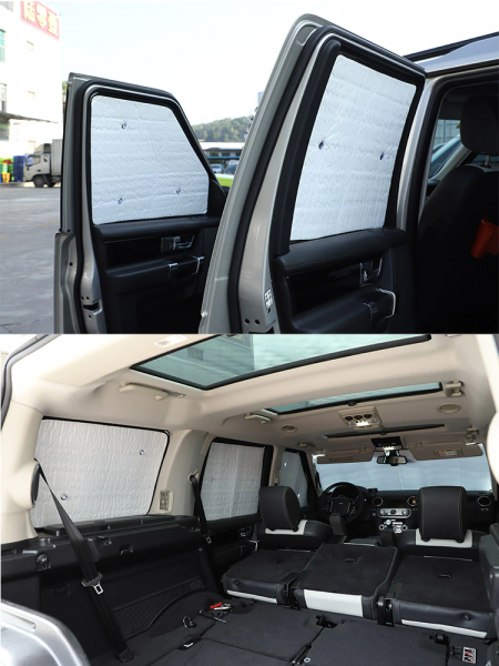 Land Rover Discovery 3 & 4 thermischer Sonnenschutz Hitzeschutz Verdunkelung Aluminium für die Fenster